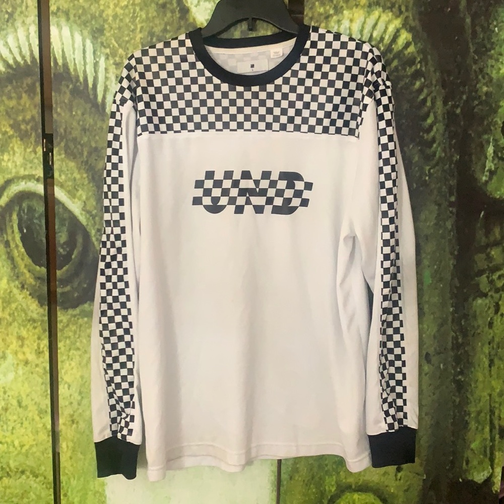 UNDEFEATED UNDFTD BLK & WHITE CHECKERED LONGSLEEVE